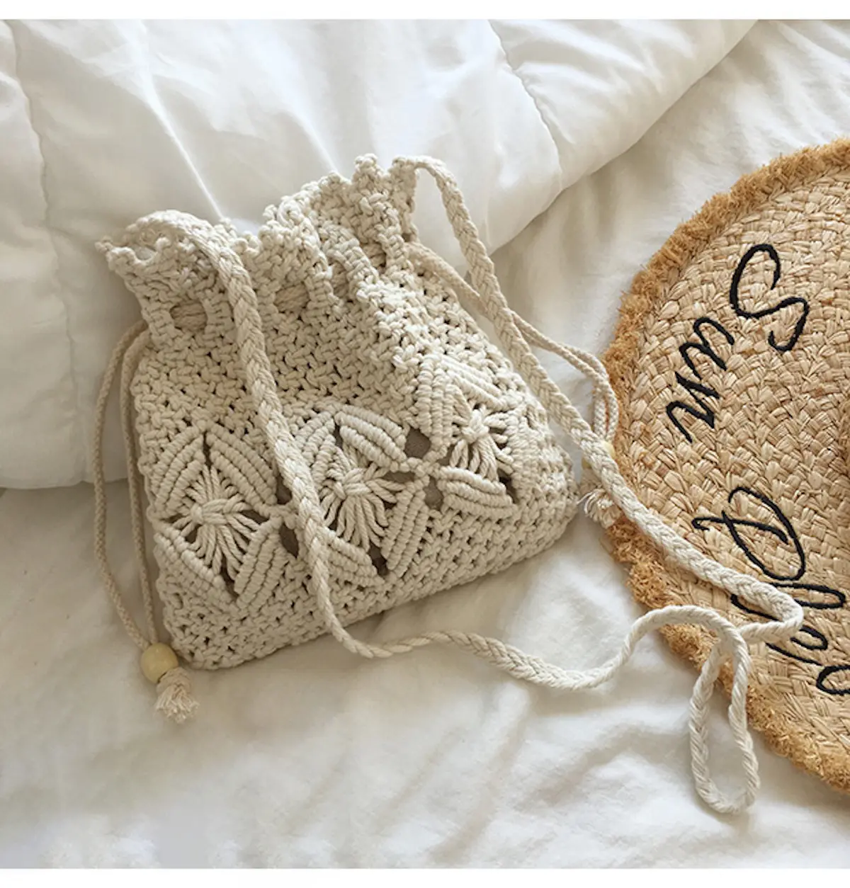 Women's Macrame Bag, Crochet Crossbody Bag, Handmade Macrame Bag