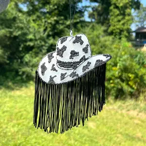 Cowgirl hat car freshie