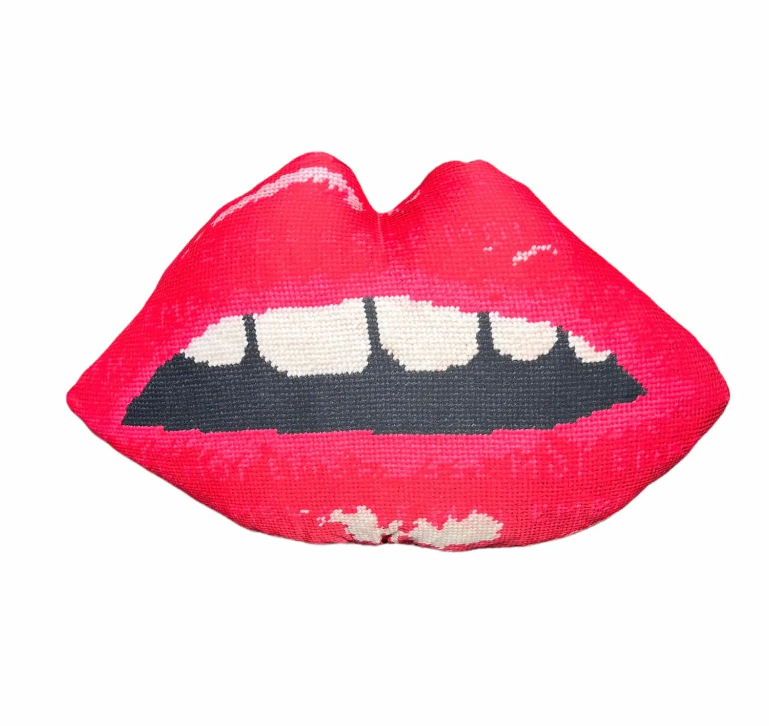 Mommani Threads Organic Cotton Sateen EMBRASSE MOI Sculpted Lips Pillow Cotton Soft