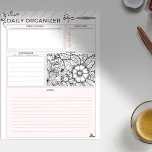 Daily Organizer | Doodle To Prolonging Alertness | Focus | Daily Goals | Gratitude | Journaling