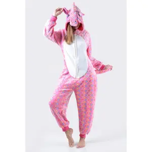 Plush Pink Star Unicorn Onesie