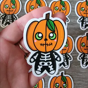 Pumpkin Skeleton Sticker | Halloween Sticker | Spooky Sticker | Cute Halloween Sticker