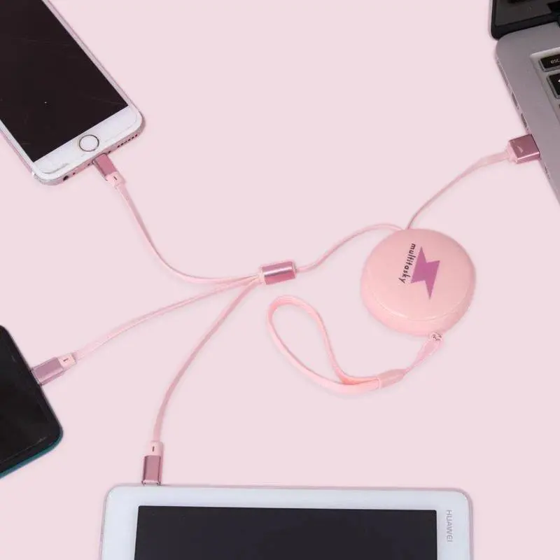 Multitasky - Retractable 3-Port USB Keychain Charger