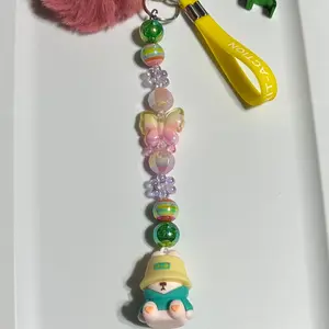 bunny beaded keychain