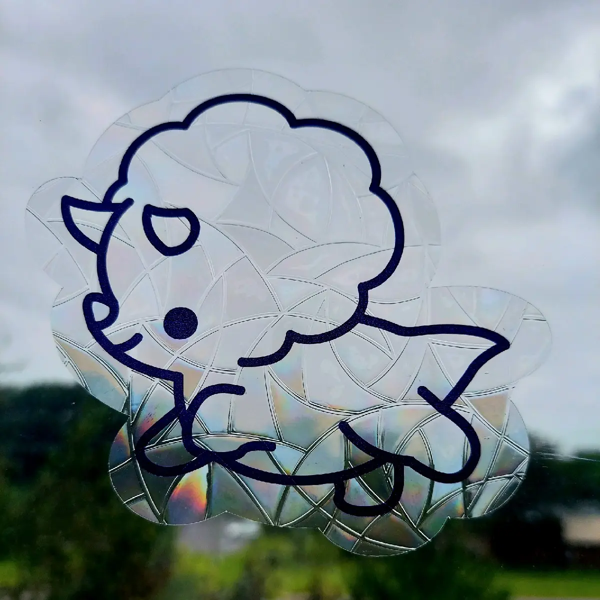 Stegosaurus Suncatcher sticker