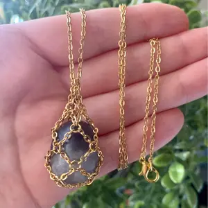 Gold Chain Pouch Necklace