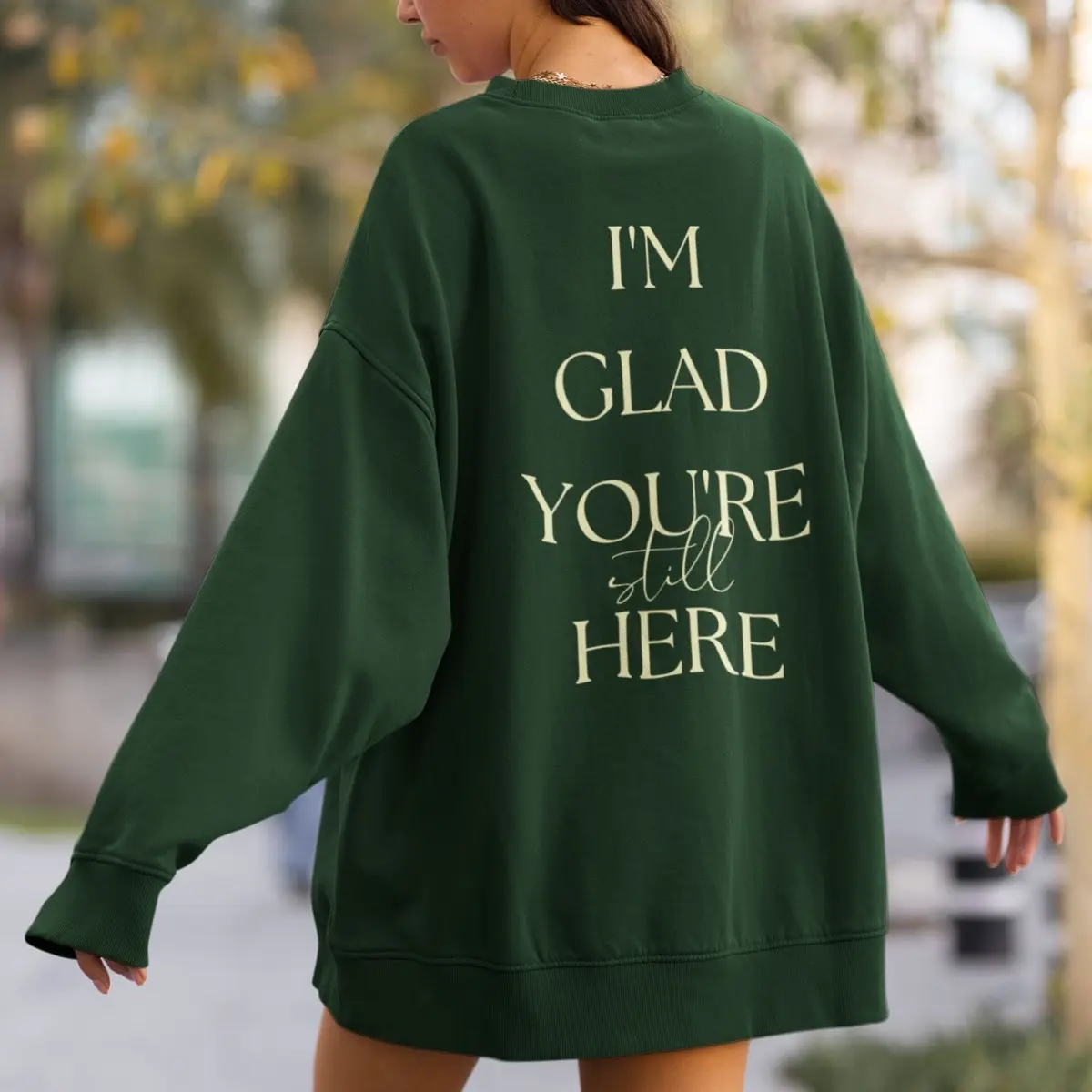 KEEP GOING Emerald Crewneck