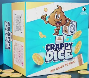 Crappy Dice Family Game - Roll, Collect Tokens, and Outsmart Opponents - Fun for All Ages - Fast-Paced, Strategic Gameplay family game