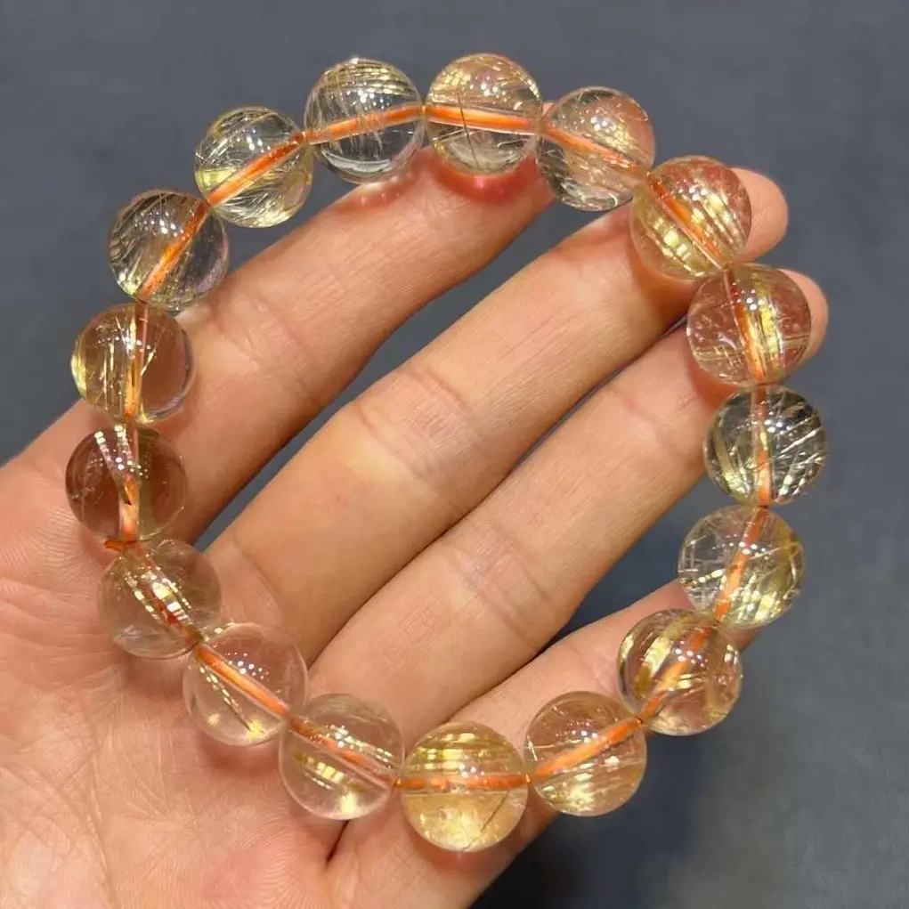 High Grade Golden Rutilated Quartz Bracelet, Infuse Your Life with Positivity and Abundance, Energy-Boosting Crystal Jewelry, Gift Ready
