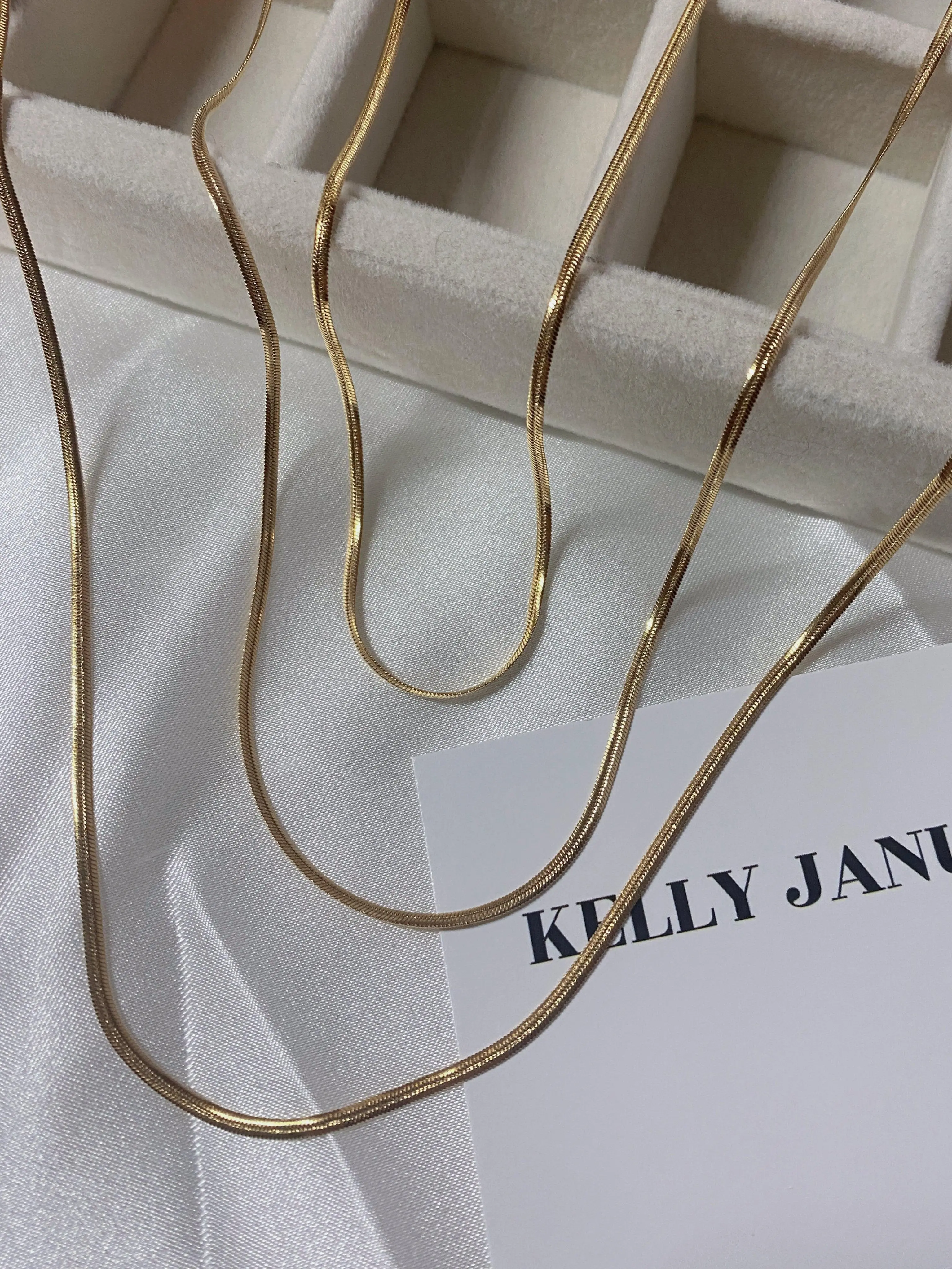 1.5mm Anna Herringbone Chain Necklace
