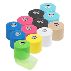Cannon Sports Pre-Wrap 12 Pack Multicolor Breathable and Comfortable Foam Tape for Sports, Support, or Medical Use