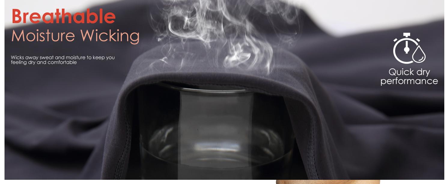 baleaf Men's Fleece Thermal Long Sleeve Shirt Cold Weather Workout Tops Moisture Wicking Running Shirt