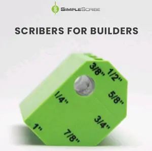 Simple Scribe- 7-Sided Scribing Tool for DIY & Professional Carpenters Scribes from 1/4" to 1" in 1/8" Increments