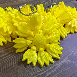 3D Printed Sunflower Keychain