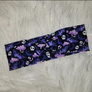 Purple goth moth headband
