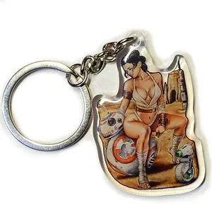 JEREMY WORST Rey Sticker or Keychain Fan Art Cosplay Cute accessories charm Colorful Gift Flat
