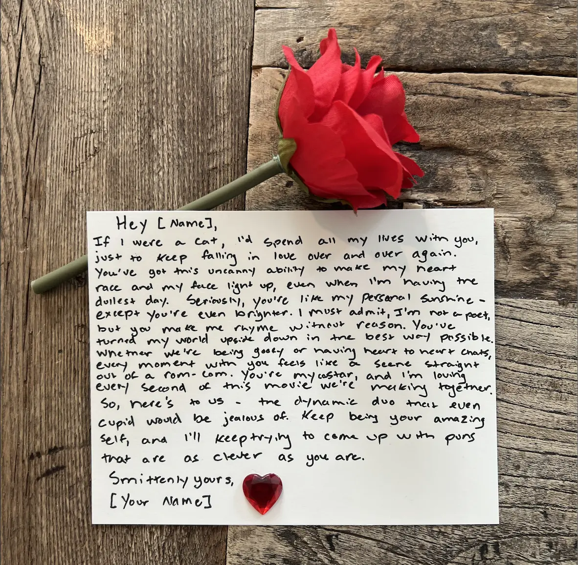Handwritten Love Letter