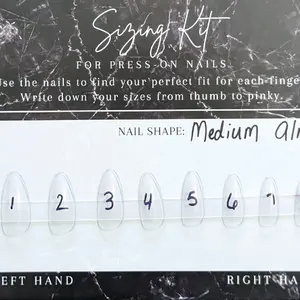 Sizing kits for custom nails