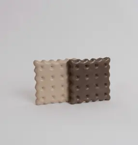 Mindful Cements Biscuit Coaster (Set of 2) Sustainable Concrete Minimalist Home Goods Neutral Colors