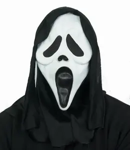 Scream Scary Movie Killer Halloween Mask with Hood Ghostface Killer Billy Loomis