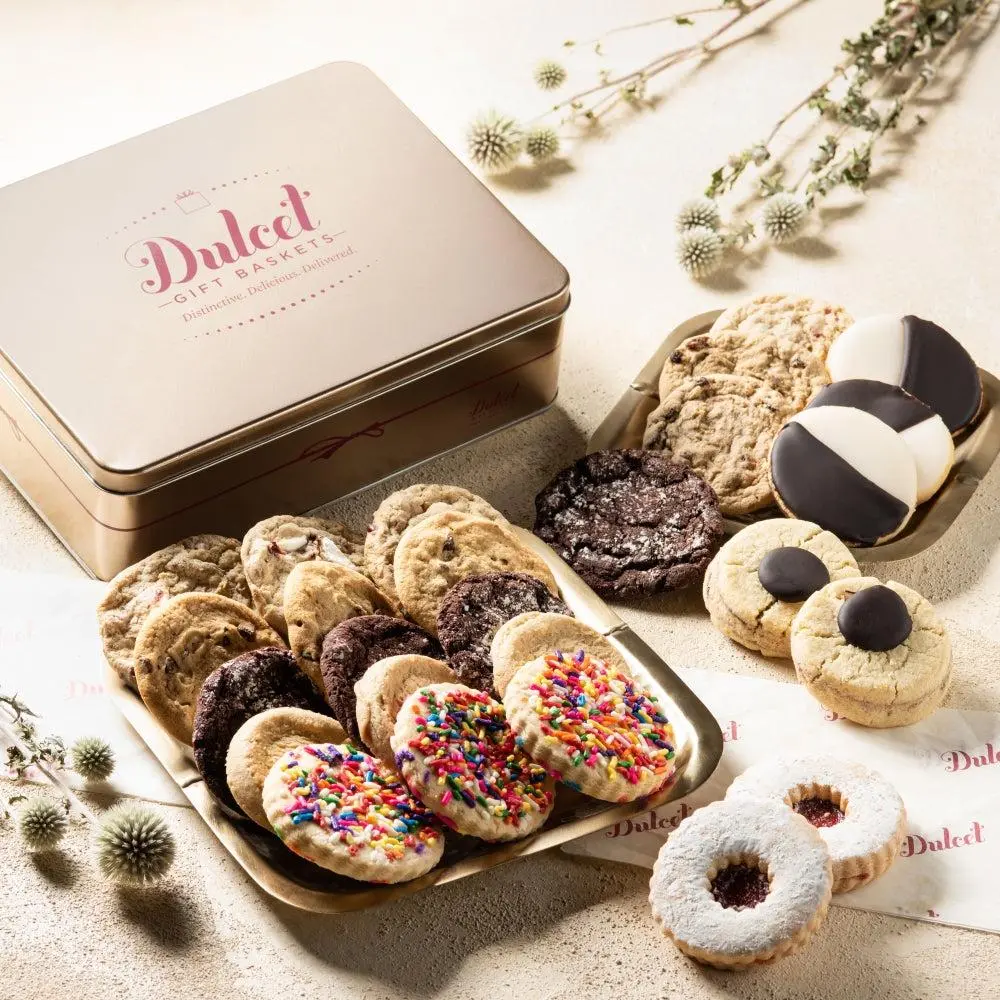 Heavenly Cookie Assortment Gift Basket with Belgian Chocolate and Grade-A Eggs - Snack
