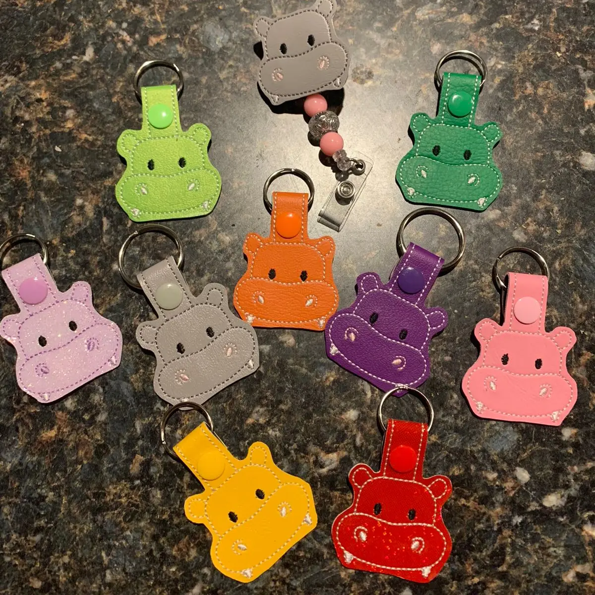 PINK HIPPO KEYCHAINS