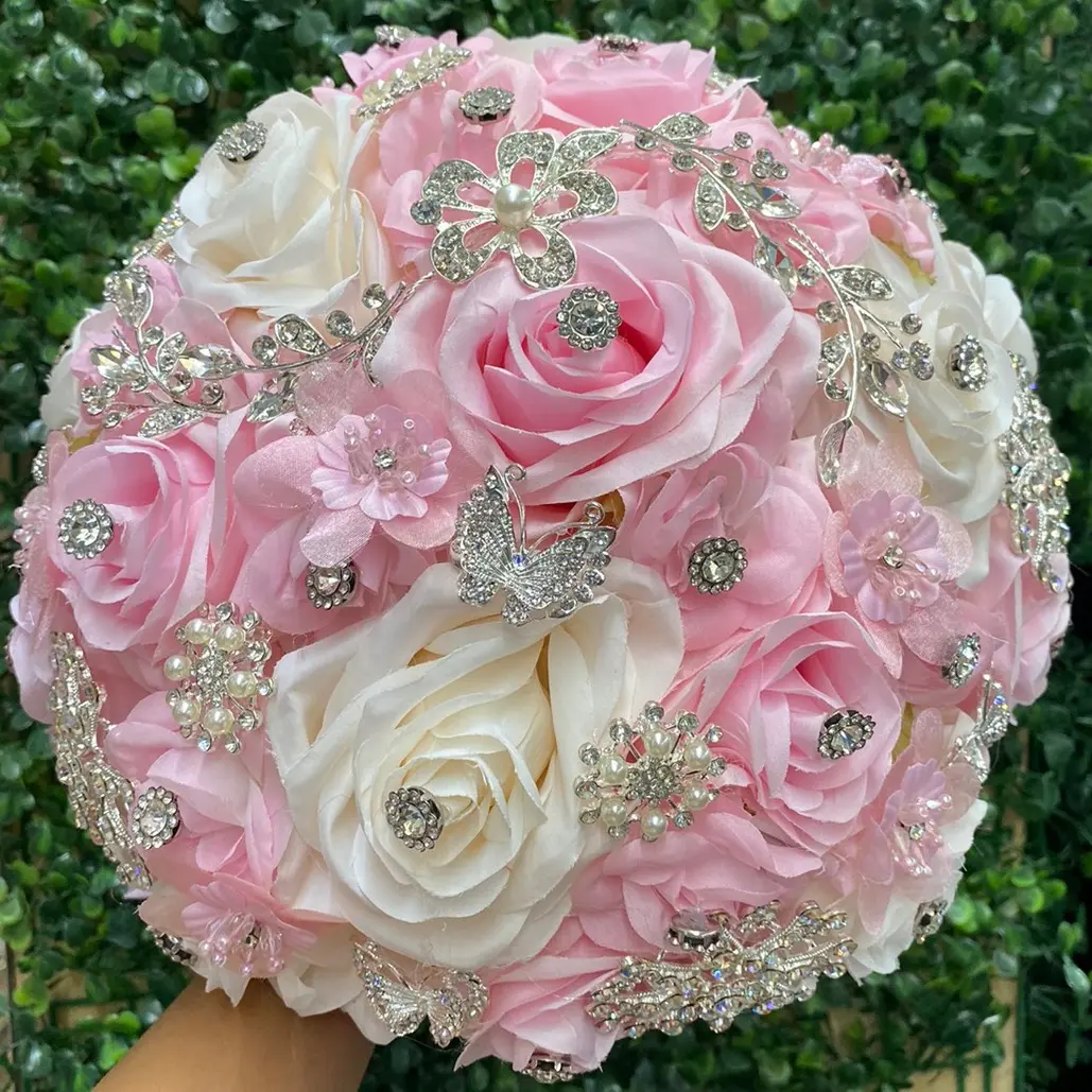 Light pink Ramo and Creme White with sliver pins