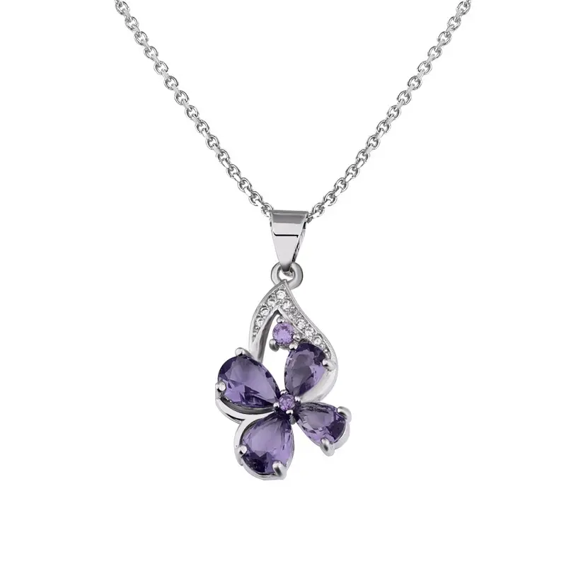 Purple Butterfly Pendant Necklace for Women Purple Butterfly Pendant Necklace for Women