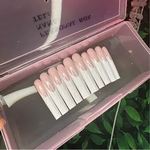 GEL Shay LLC Extra Long French Tip Nails 3XL Press on