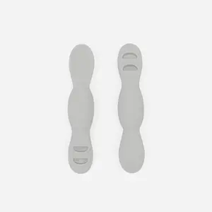 Yeah Baby Goods All You-Tensil (SET OF 2) - Stone Grey - Self-Feeding Spoon Designed by Feeding Specialist to Support Development - 4+ Months Baby Utensils