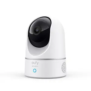 eufy Security Indoor Cam E220, Pan & Tilt, Indoor Security Camera, 2K - 3 MP Wi-Fi Plug-in, Voice Assistant Compatibility, Night Vision, Motion Tracking, HomeBase 3 Compatible, Motion Only Alert｜Spingtok