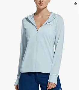 baleaf Women's UPF 50+ Sun Protection Jacket Hooded Cooling Shirt with Pockets Hiking Outdoor Performance