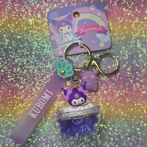 Kuromi Shaker Keychain Plastic