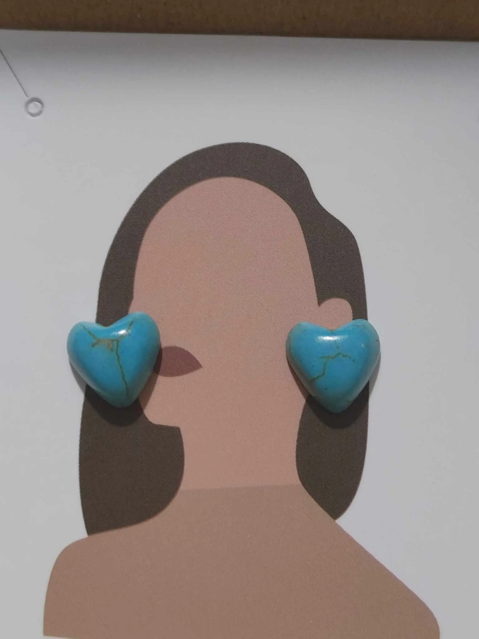 Turquoise Heart earring studs