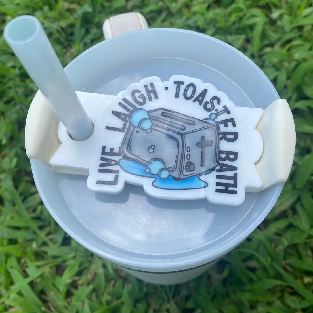 Live Laugh Toaster Bath Tumbler Topper