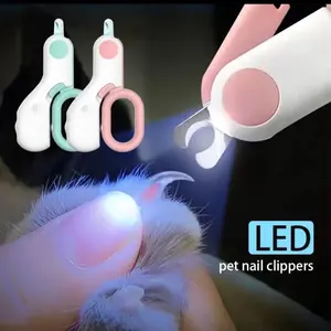 LED Light Cat and Dog Nail Clipper Pet Claw Trimmer with Safety Lock Puppy, Kitten and all Animal Care Grooming Tool Kit