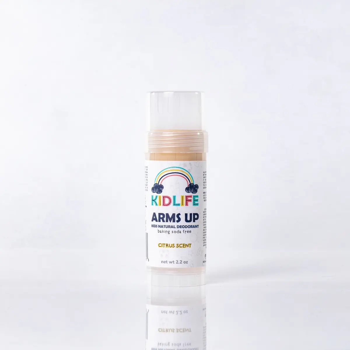 Kidlife Arms Up Natural Deodorant for Kids Organic Citrus Scented Great for Sensitive & Eczema Aluminium Free Kids Body Care 2.2 oz - Coconut