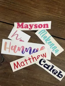 Personal Name Decals Labels