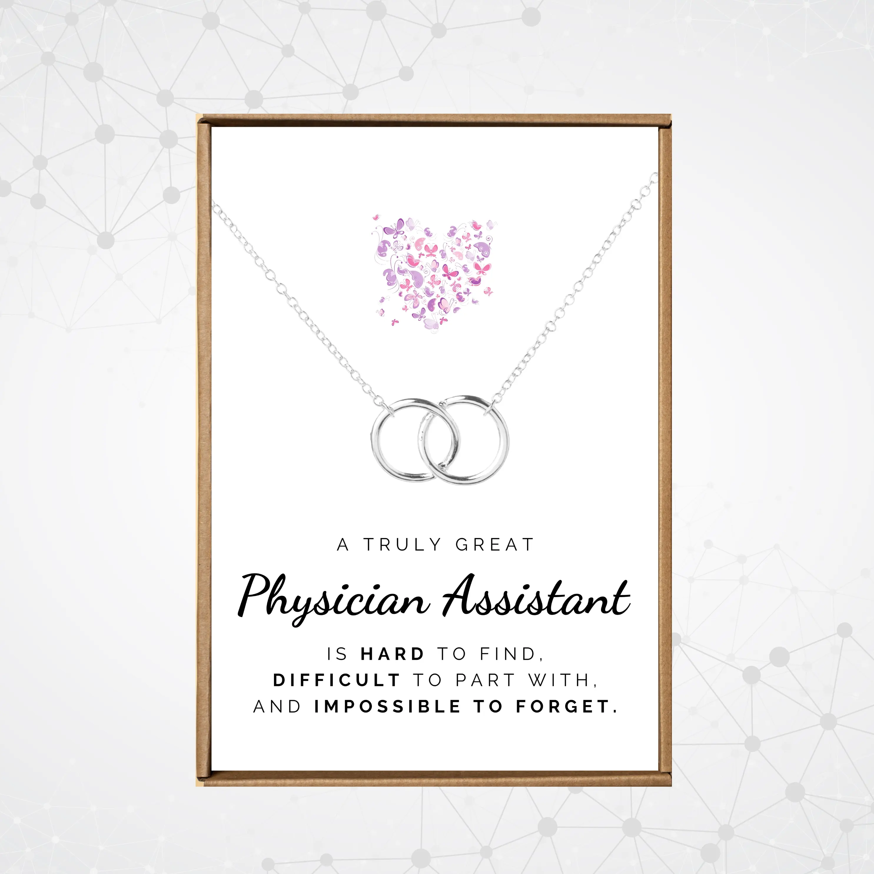 Physician assistant necklace, Medical student graduation gift