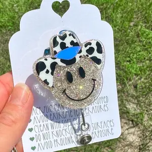 Cowboy Smiley Badge Reel