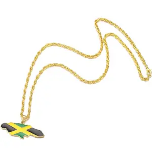 Jamaica Pendant Flag Necklace