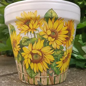6" Sunflower Pot