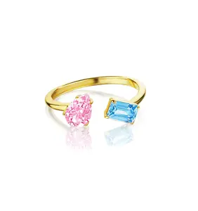 House Of Frosted Two Stone Ring