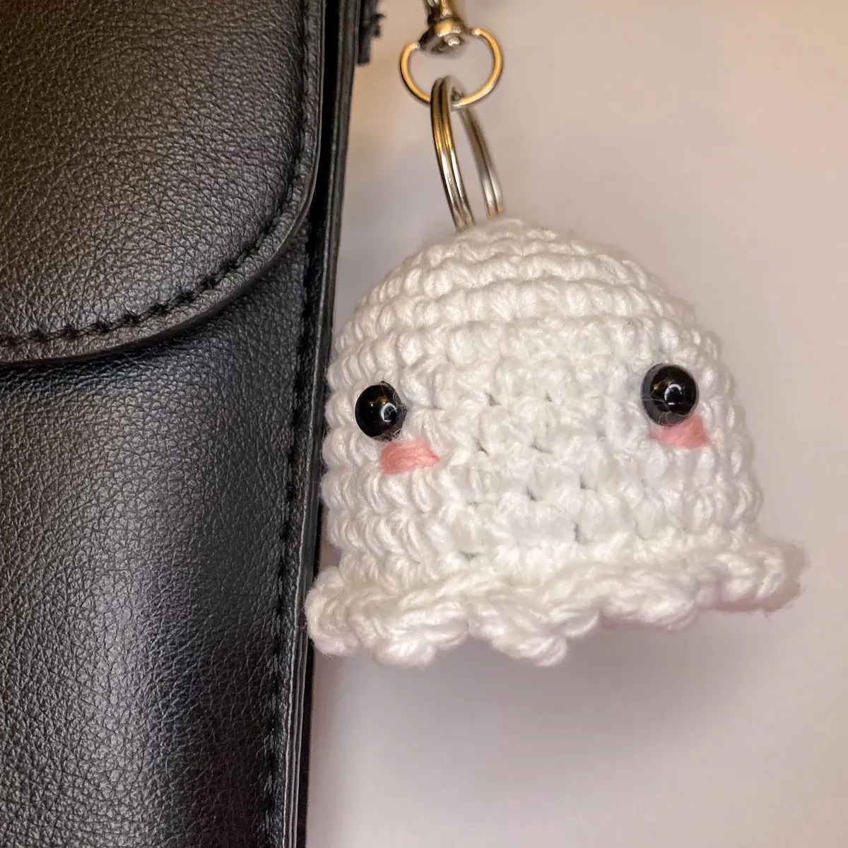 Crochet Ghost Keychain