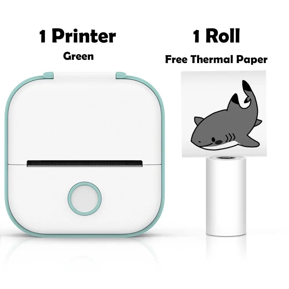 Pink/Green Original Pocket Printer (1 Free Non Adhesive Roll)