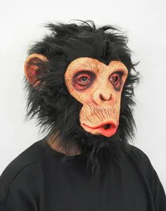 Acid Halloween Monkey Halloween Mask Ape Gorilla realistic with hair Adult
